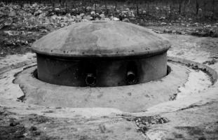 Ligne Maginot - HOCHWALD - (Ouvrage d'artillerie) - Bloc 1
La tourelle de 135
photo prise en 1940