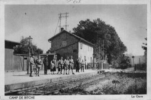 Ligne Maginot - BITCHE - (Camp de sureté) - Carte postale du Camp de Bitche
La gare du camp
