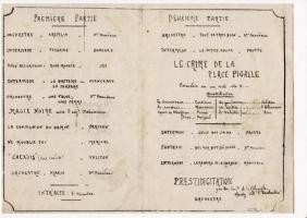Ligne Maginot - LE CHESNOIS - CHENOIS - (Ouvrage d'artillerie) - Programme de soirée du club d'animations de l'ouvrage