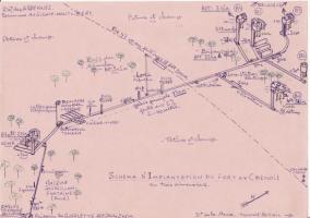 Ligne Maginot - LE CHESNOIS - CHENOIS - (Ouvrage d'artillerie) - Plan en relief de l'ouvrage du Chesnois.