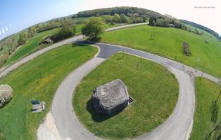 Ligne Maginot - R6B - HOSTE BAS - (Blockhaus pour arme infanterie) - Vue aérienne avec le blockhaus C15N voisin