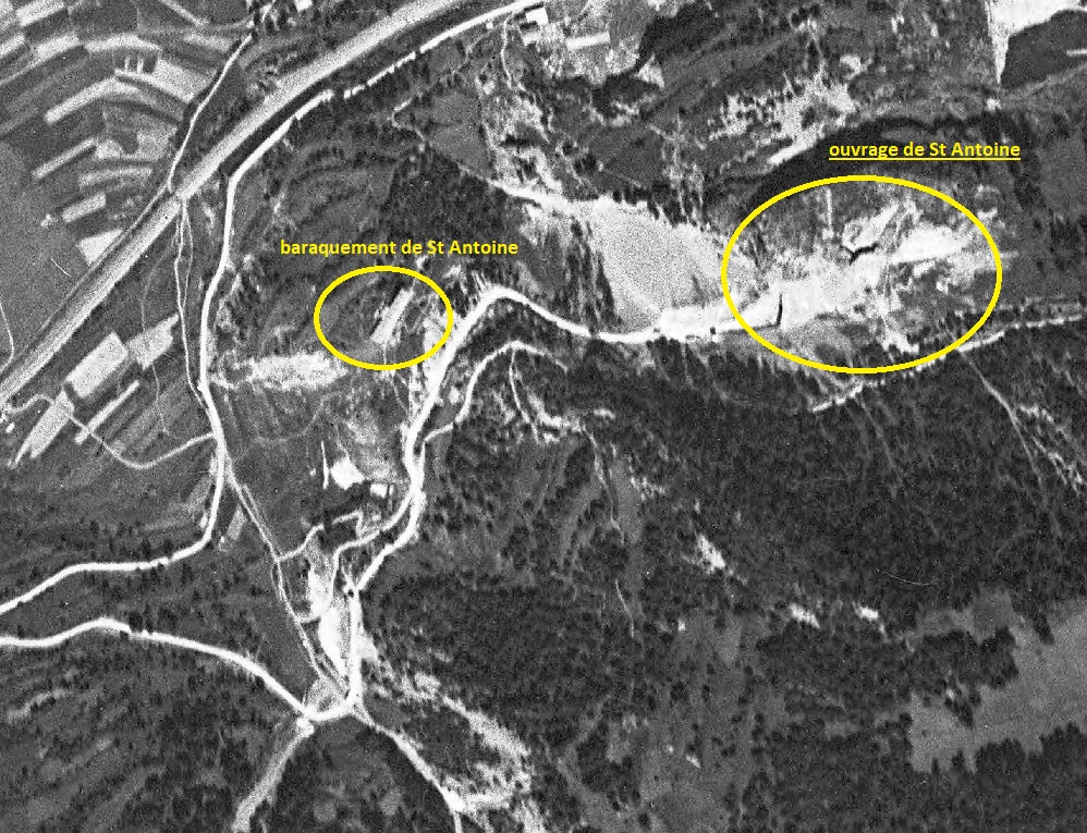 Ligne Maginot - SAINT ANTOINE (Casernement) - Le baraquement du SAINT ANTOINE est visible sur cette photo d'Aout 1939