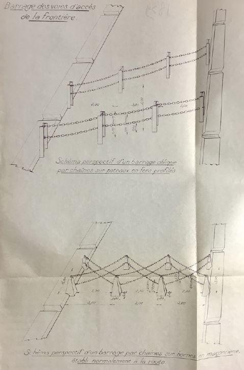 Ligne Maginot - Barrages de routes STG à cables - 