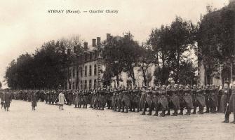 Ligne Maginot - STENAY - CASERNE CHANZY - (Camp de sureté) - Prise d'armes du 155° RIF