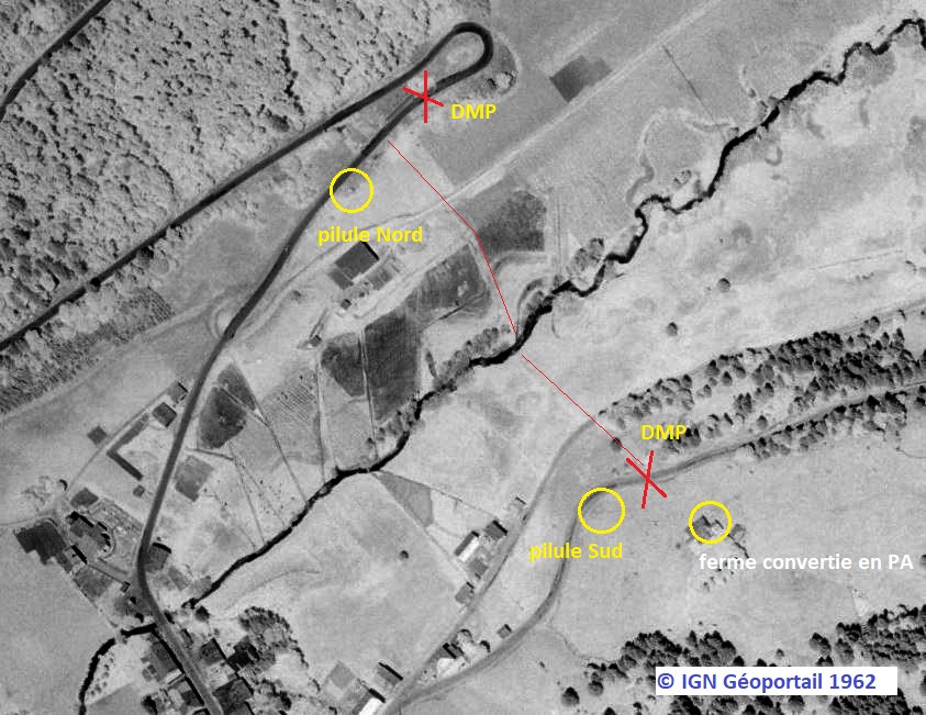 Ligne Maginot - MIJOUX NORD - (Blockhaus pour arme infanterie) - Plan schématique du PA de Mijoux d'après carte établie par le 179° BAF