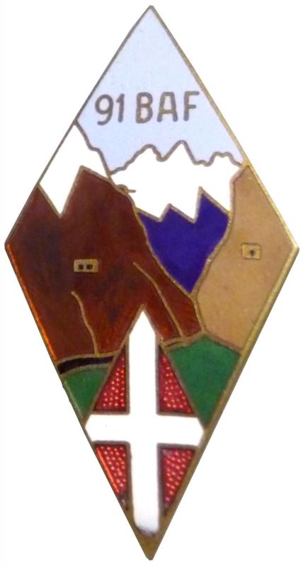 Ligne Maginot - Insigne du 91° BAF - Insigne du 91° Bataillon Alpin de Forteresse 