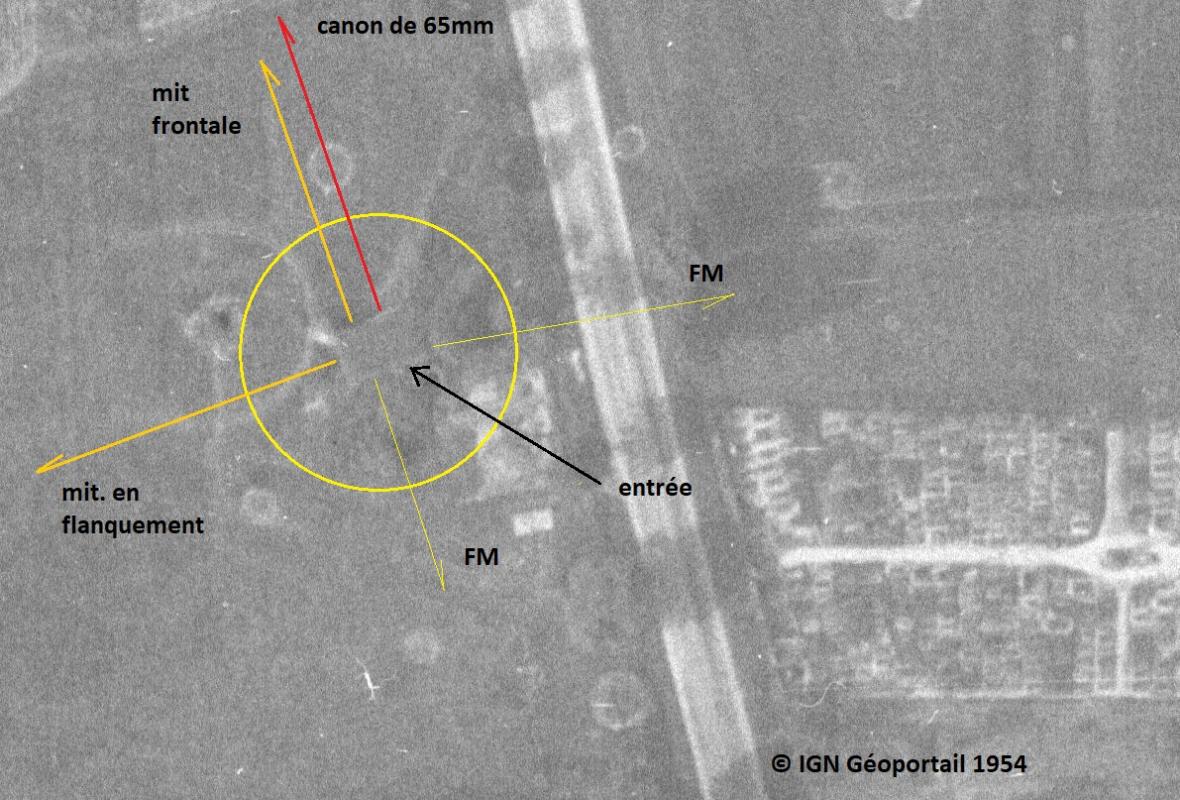 Ligne Maginot - RIEDSELTZ NORD - (Blockhaus pour canon) -   - IGN