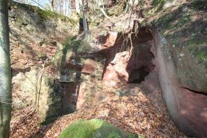 Ligne Maginot - PHILIPPSBOURG (154°RIF - 1/168°RAP) - (PC de Sous-Secteur) - Entrée est du PC et accès à la galerie de sureté                      