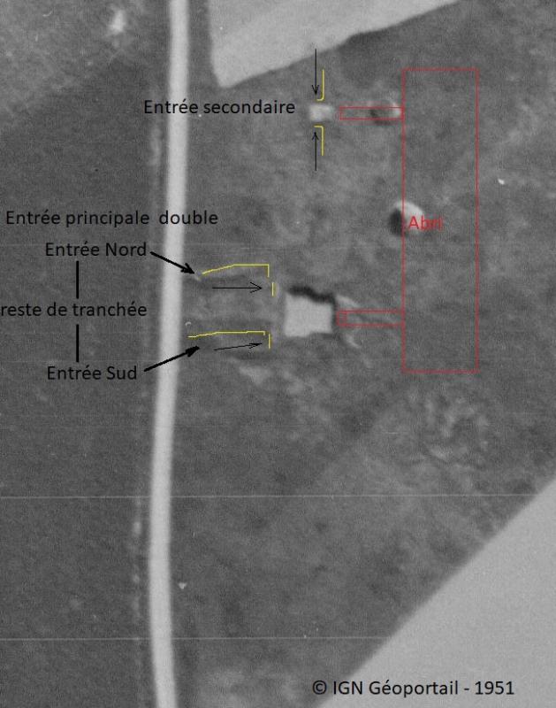 Ligne Maginot - B460 - RESERVOIR D'ONNAING (PDS) - (Abri actif) -  Schéma du poste de soutien, d'après le Denkschrift