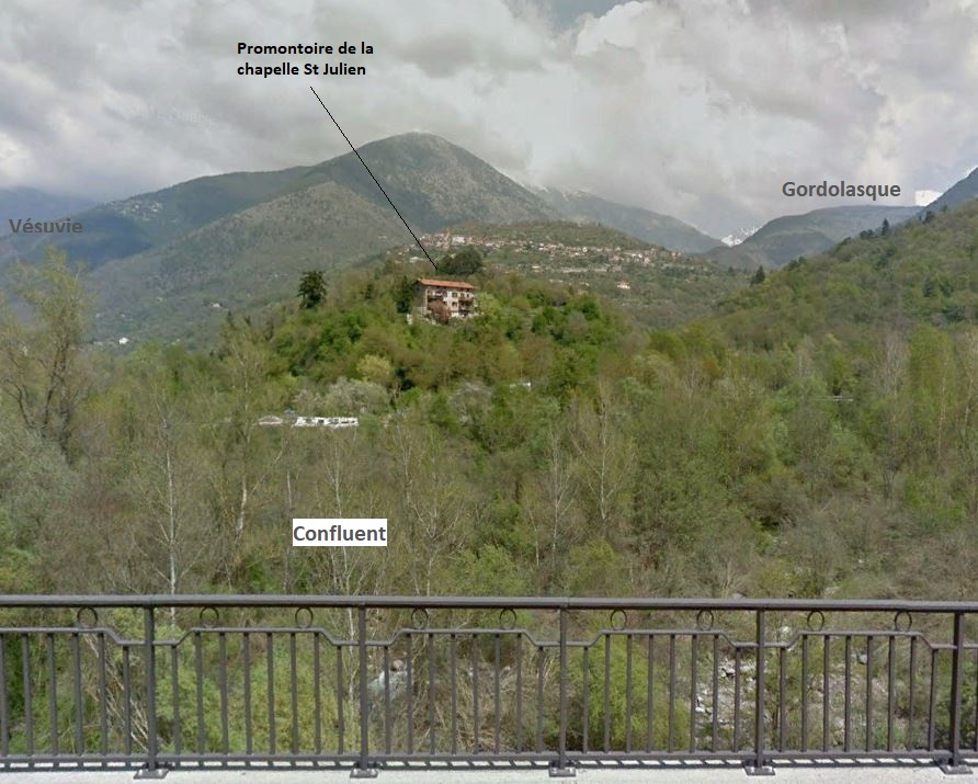 Ligne Maginot - Promontoire St Julien - Localisation potentielle du 1er ouvrage de barrage de la Vésubie