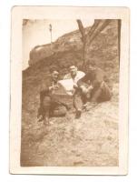 Ligne Maginot - METRICH NORD - C50 - (Casemate d'infanterie - Simple) - Avril 1940, Léon Geoffroy, et les soldats Steiner et Gillet