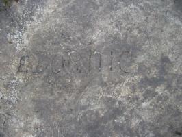 Ligne Maginot - HERRENKOPF SUD - (Blockhaus pour arme infanterie) - Une des deux inscriptions sur la dalle du blockhaus.

E. DORNIC ???
