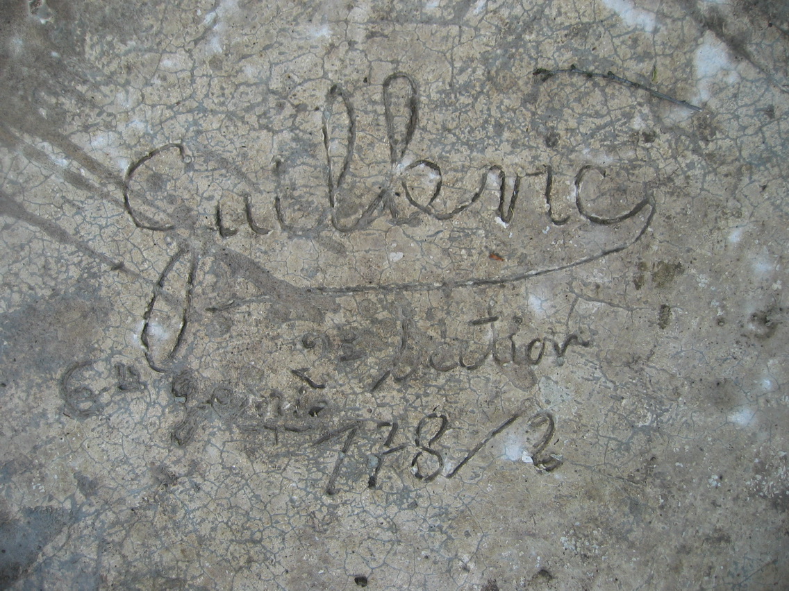 Ligne Maginot - HERRENKOPF SUD - (Blockhaus pour arme infanterie) - Une des deux inscriptions sur la dalle du blockhaus.

Guillevic 6e genie 2e section 178/2 ???