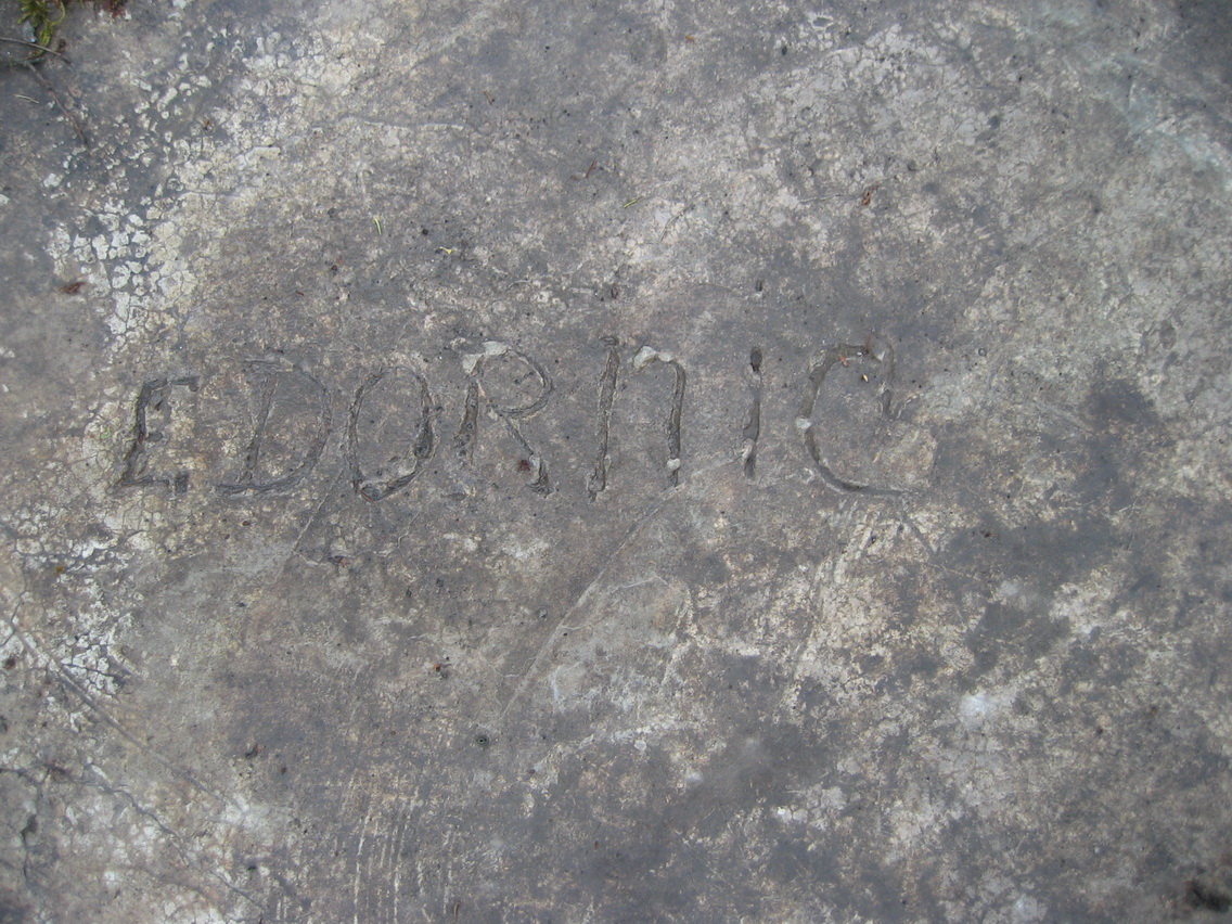 Ligne Maginot - HERRENKOPF SUD - (Blockhaus pour arme infanterie) - Une des deux inscriptions sur la dalle du blockhaus.

E. DORNIC ???