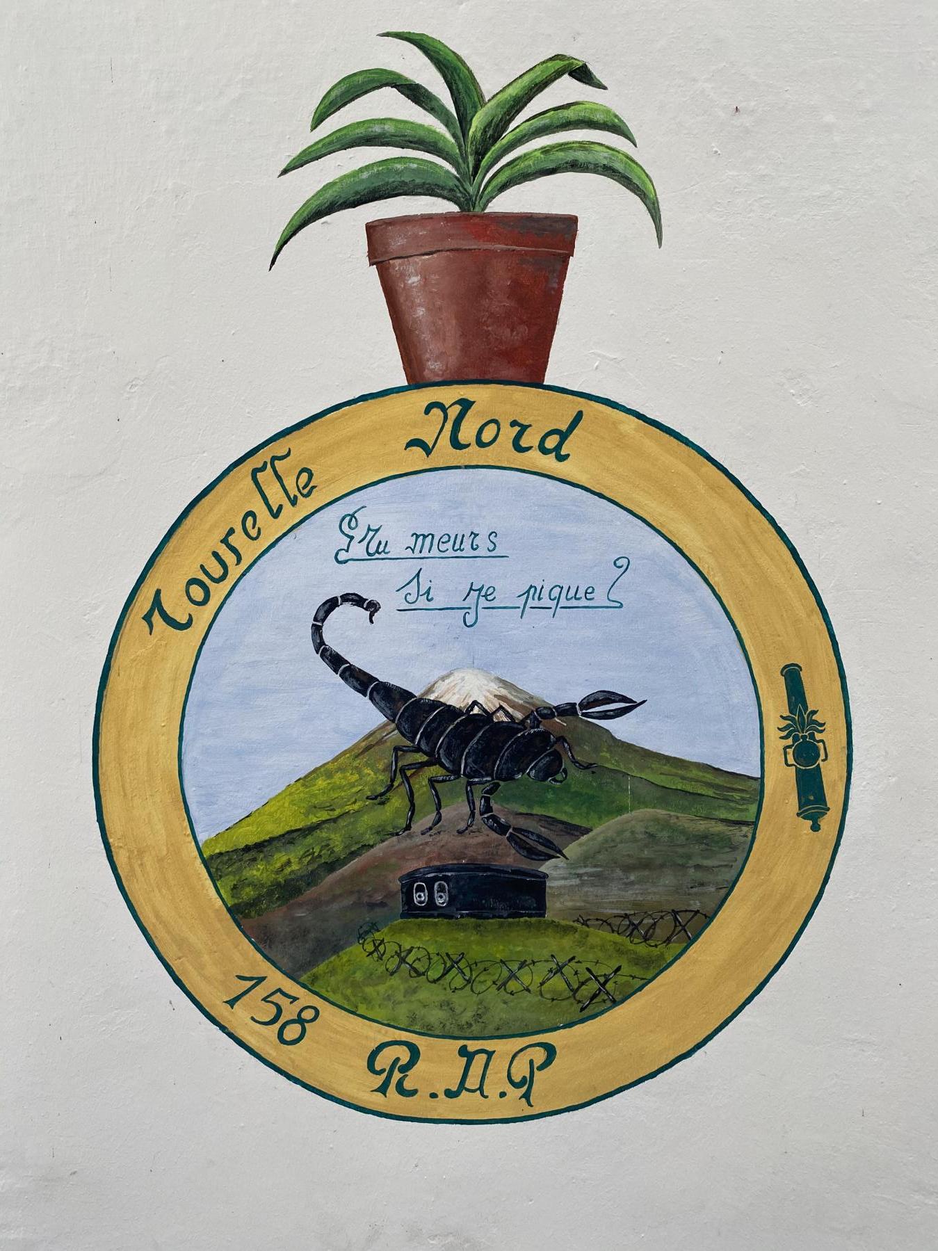 Ligne Maginot - BARBONNET - FORT SUCHET - (Ouvrage d'artillerie) - Peinture murale dans la caserne 
(Restaurée)
