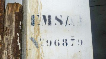 Ligne Maginot - LE CHESNOIS - CHENOIS - (Ouvrage d'artillerie) - Entrée mixte
Indication du numéro du FM prévu à cet endroit (FM sous cloche )