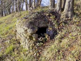 Ligne Maginot - Cuve à mortier de la SERPE - Face droite, l'entrée