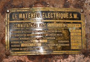 Ligne Maginot - LA FERTE - (Ouvrage d'infanterie) - Bloc 2
Plaque des commutatrice S.W.