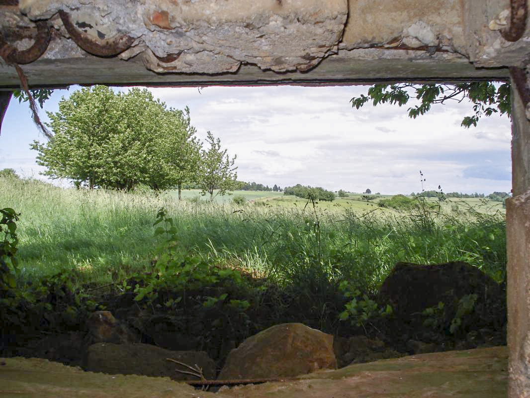 Ligne Maginot - SAINT WALFROY OUEST - (Blockhaus pour canon) - Vue du créneau AC