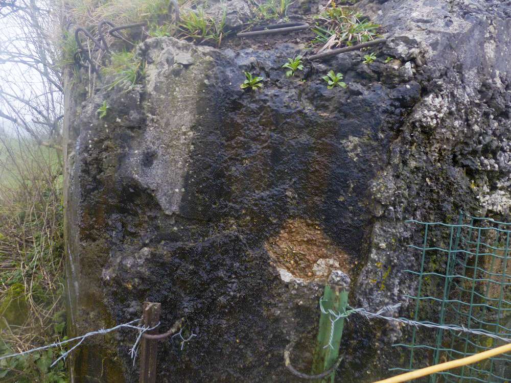 Ligne Maginot - 36 - ROUTE DE BLAGNY - (Blockhaus pour arme infanterie) - Mur ouest du blockhaus