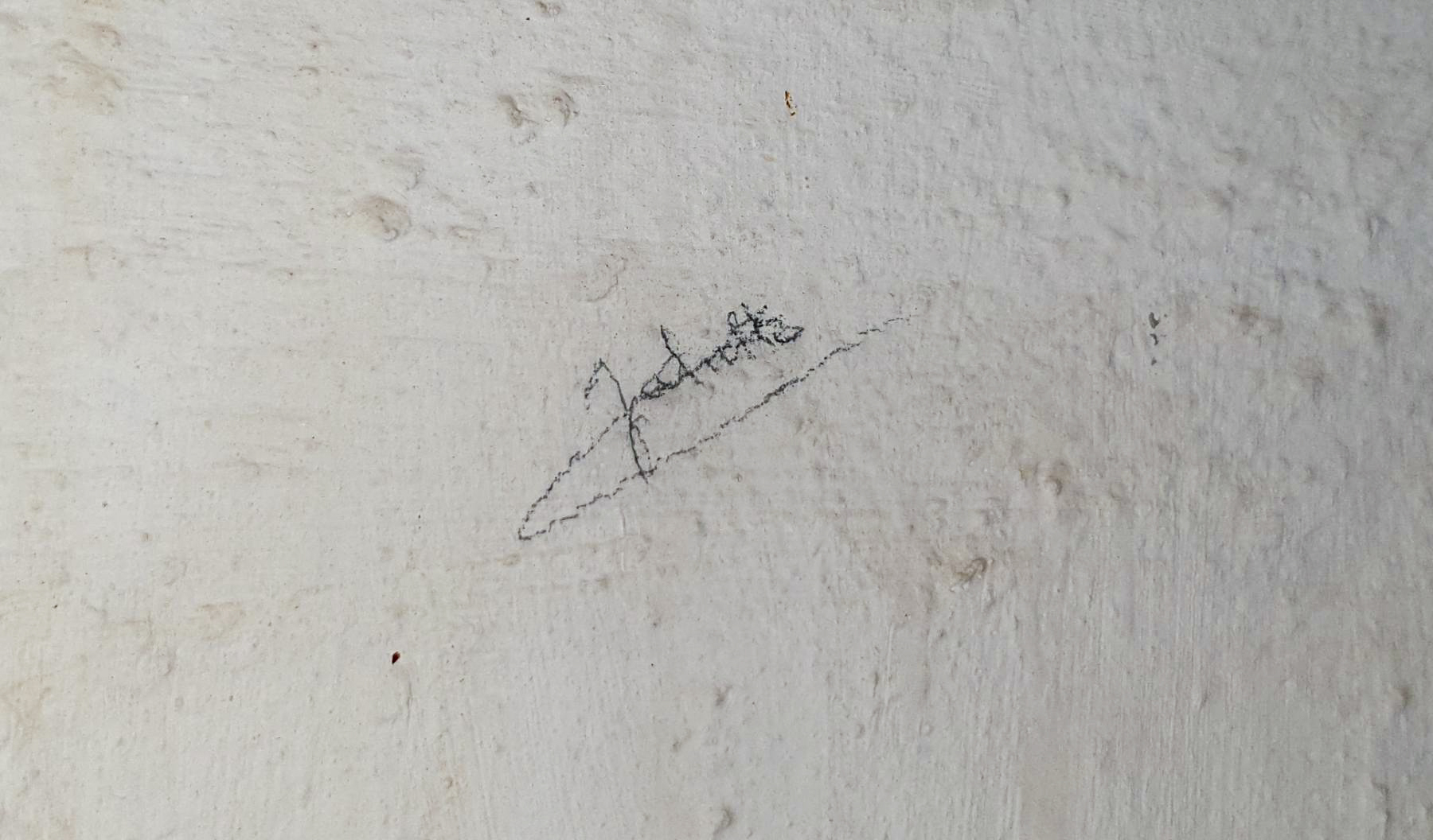 Ligne Maginot - HAUT POIRIER - (Ouvrage d'infanterie) - Bloc 1
Le nom d'une femme dans les toilettes de bloc écrit sur le mur : Juliette