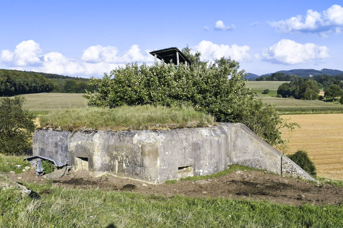 Ligne Maginot - VERRERIES (DES) - (Blockhaus pour arme infanterie) - Façade Sud-Ouest et issue de secours à l'arrière - D.Froehly