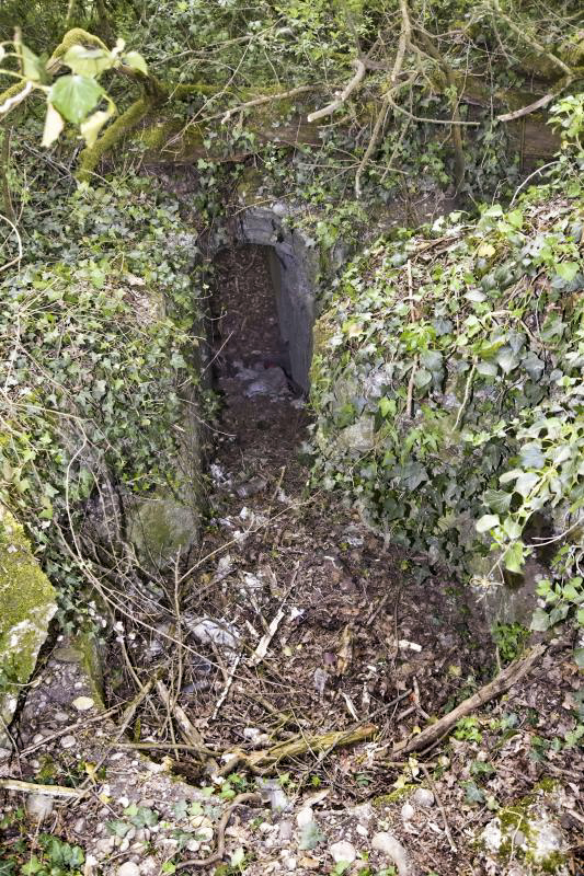 Ligne Maginot - BLODELSHEIM OUEST 1 - (Blockhaus pour arme infanterie) - Puits de la coupole et son couloir d'accès. En face l'entrée nord