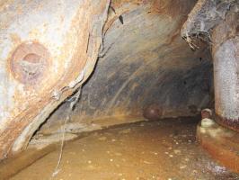 Ligne Maginot - LA FERTE - (Ouvrage d'infanterie) - Bloc 2
Etage supérieur de la tourelle pour deux AM
Voussoirs de l'avant cuirasse