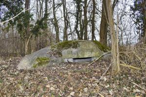 Ligne Maginot - SAULOCH - KUHSPICK 1 - (Blockhaus pour arme infanterie) - La coupole dont le blason et le cartouche ont disparu.