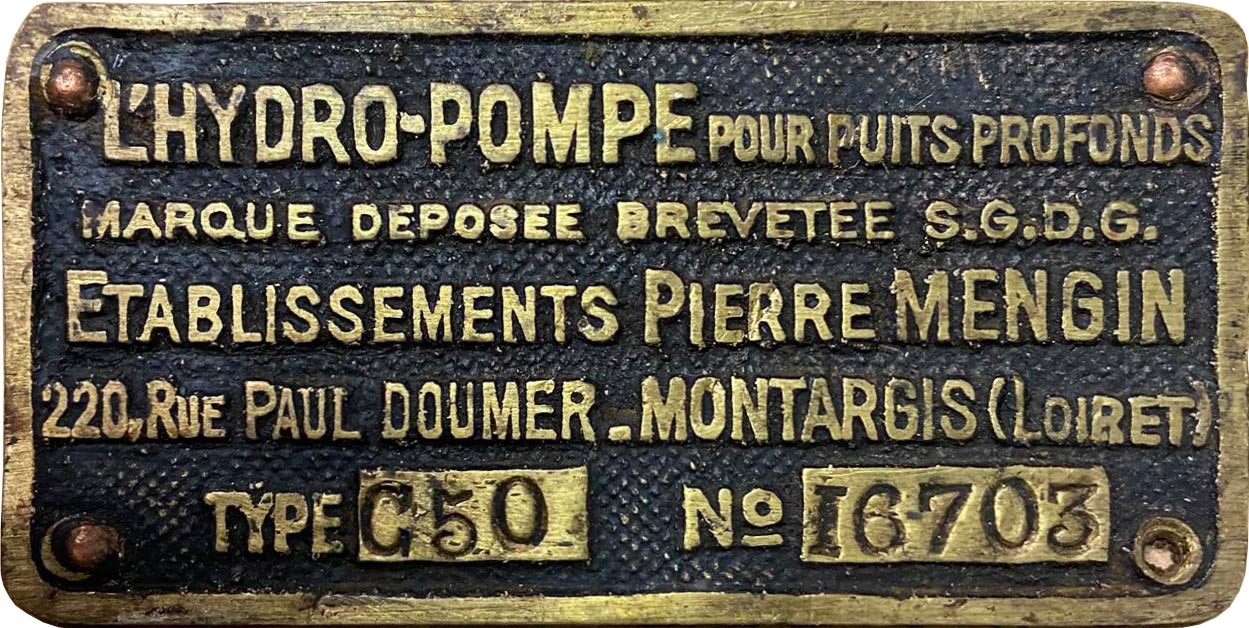 Hydro Pompe Mengin