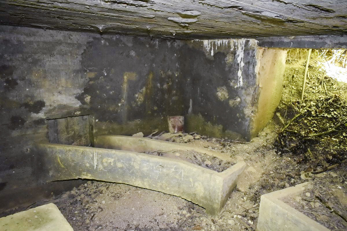 Ligne Maginot - KOETZINGUE 1 - (Blockhaus pour canon) - Support des flèches et des bêches - D. Froehly