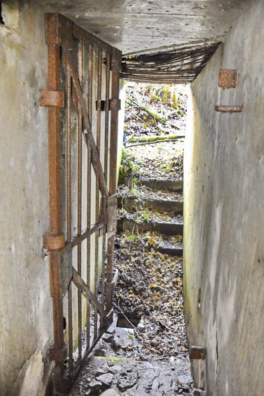 Ligne Maginot - VOIE-FERREE 3 - (Cuve pour arme d'infanterie) - Entrée de l'abri et la grille