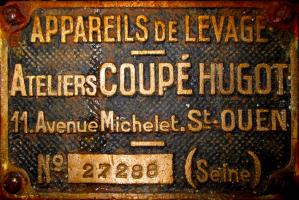 Ligne Maginot - HOCHWALD Haut Avant - Bloc 20 - O7 ( Observatoire d'artillerie ) - Plaque constructeur du treuil