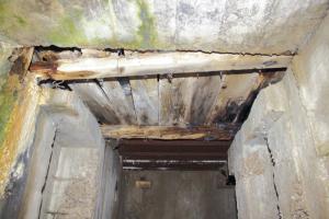 Ligne Maginot - BAUERNGRUNDWASSER - (Blockhaus pour arme infanterie) - Détail du linteau de l'entrée et son coffrage