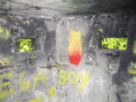 Ligne Maginot - HAUTE DIGUE 3 - (Blockhaus pour arme infanterie) - Chambre de tir - créneaux frontal et latéral droit