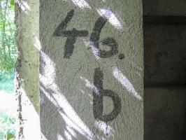 Ligne Maginot - HAUTE DIGUE 7 - (Blockhaus pour arme infanterie) - Marquage allemand 46B dans l'entrée