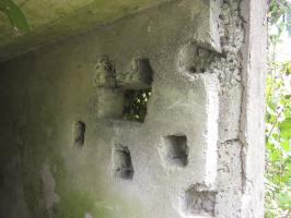 Ligne Maginot - HAUTE DIGUE 6 - (Blockhaus pour arme infanterie) - Créneau de défense rapprochée de l'entrée