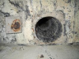 Ligne Maginot - HAUTE DIGUE 9 - (Blockhaus pour arme infanterie) - Conduit de ventilation, au-dessus du créneau mitrailleuse droit
