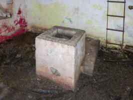 Ligne Maginot - CLIMBACH 4 - (Blockhaus pour canon) - Support du trépied de la mitrailleuse