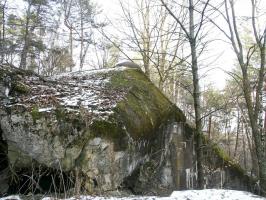 Ligne Maginot - HOCHWALD C6 ( Casemate d'infanterie ) - La façade de la chambre de tir haute
