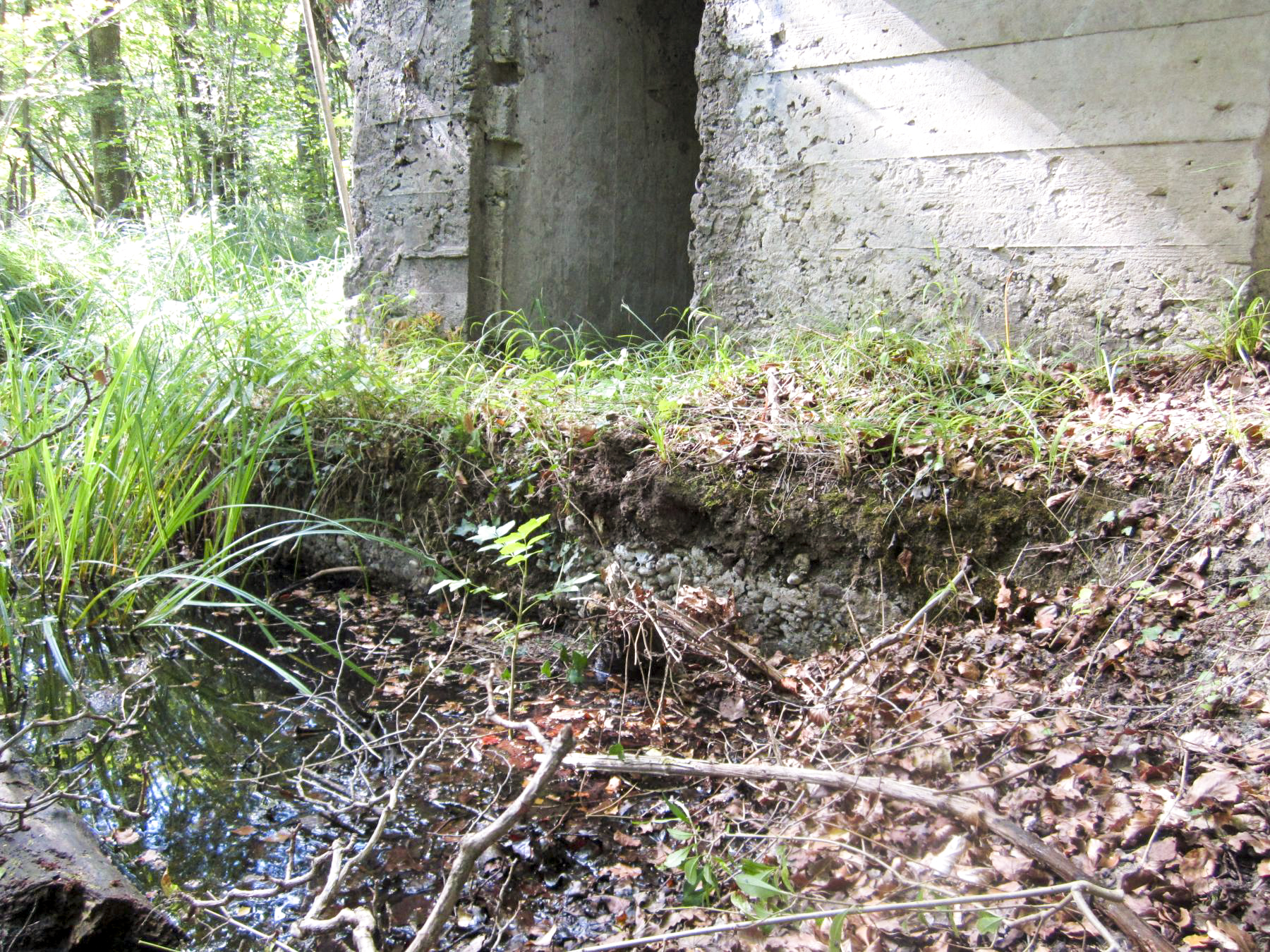 Ligne Maginot - BLAUELSANDKOEPFEL - (Blockhaus pour arme infanterie) - Radier sous le bloc