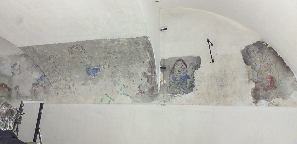 Ligne Maginot - FORT DUCROT - (PC de Secteur) - Peinture de la 'drôle de guerre'
Fresque Blanche-Neige et les 7 nains