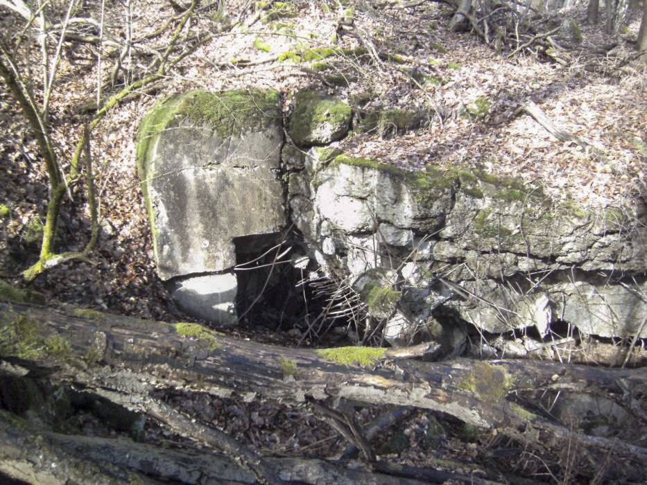 Ligne Maginot - HOCHWALD C8 ( Casemate d'infanterie ) - Vue de la façade au niveau de l'entrée