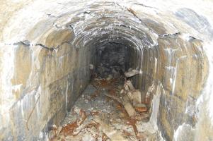 Ligne Maginot - REVETS - (Ouvrage d'infanterie) - La galerie principale vers l'entrée