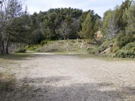Ligne Maginot - ROQUEBRUNE - CORNILLAT - (Ouvrage d'artillerie) - Emplacement des fouilles du Bloc D (4x81) non construit