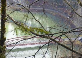 Ligne Maginot - LE PLANOT NORD - (Cuve pour canon) - Vue sur le pont de Blancheroche