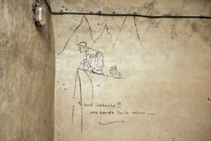 Ligne Maginot - LAVOIR - (Ouvrage d'artillerie) - Bloc 5 
Graffiti dans le magasin M2