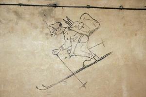 Ligne Maginot - LAVOIR - (Ouvrage d'artillerie) - Bloc 5 
Graffiti dans le magasin M2