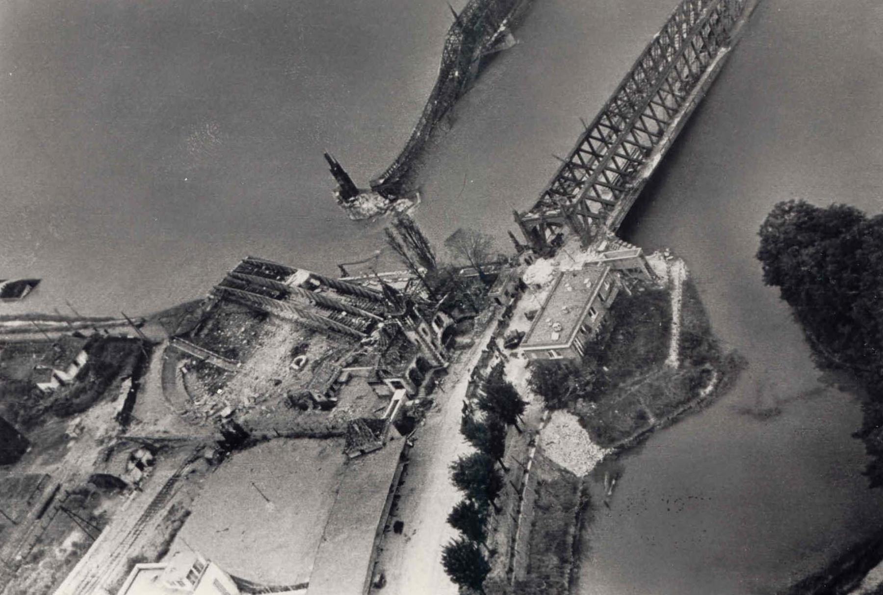 Ligne Maginot - Pont route de Kehl - Vue aérienne de l'ensemble du dispositif