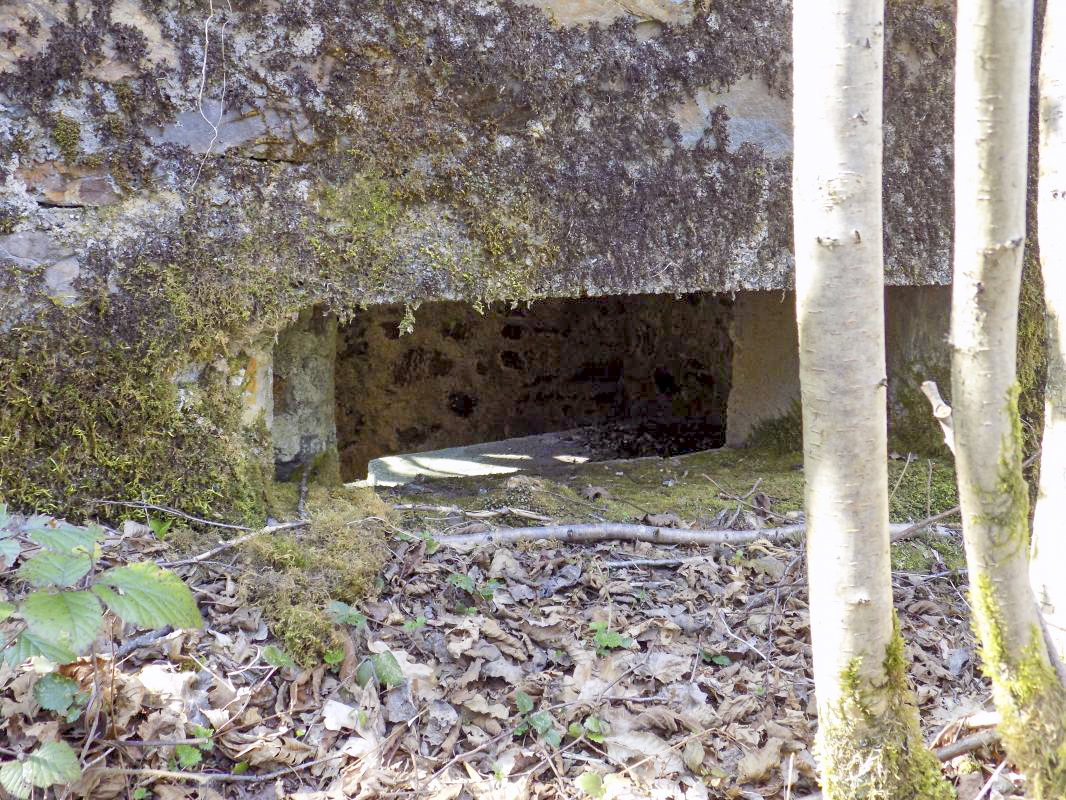 Ligne Maginot - BA106 - ROUTE DE REVIN 3. - (Blockhaus pour arme infanterie) - Face frontale droite, créneau Hotchkiss